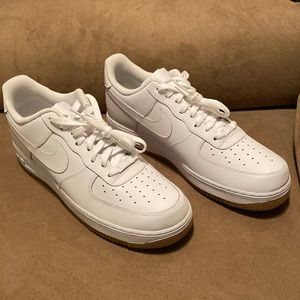 Nike Air Force 1 ‘07, white/white Gum light brown, size mens 13, new in box